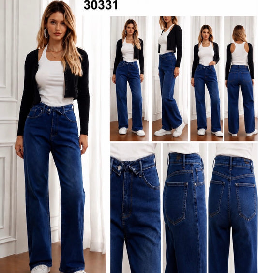 Pantalon boton ancho