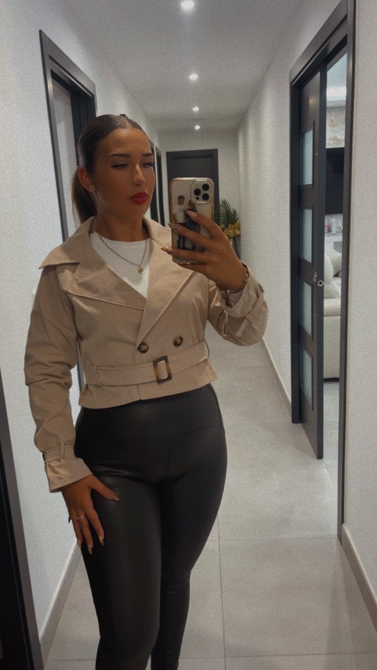 Chaqueta gabardina corta