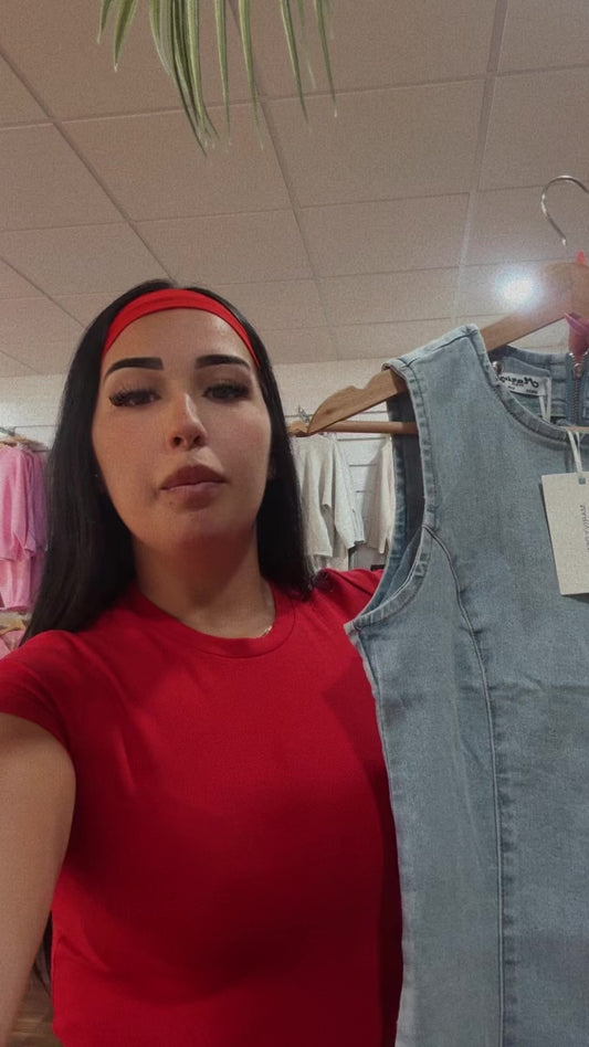 Vestido vaquero corto